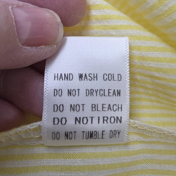 Davi Dani Dress Womens 1XL Pastel Stripe Colorblock Ruffle Hem Button Front - Picture 8 of 10